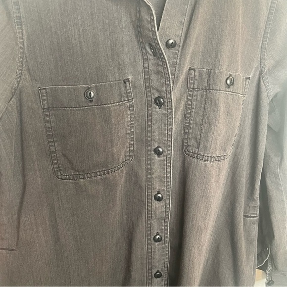 Madewell Black Denim Shirtdress S - Picture 8 of 13